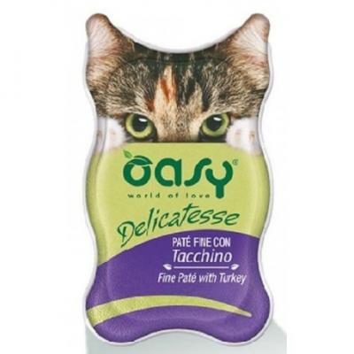 Oasy Gatto DELICATESSE Paté Con Tacchino Vaschetta 85 Gr