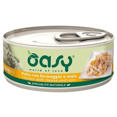 Oasy Cane Adulto Specialità Naturali Pollo, Formaggio & Mais 150g