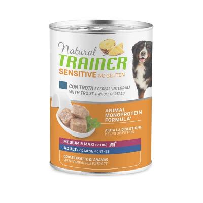 Trainer Cane Natural Sensitive Adulto Medium & Maxi Trota & Cereali 400 Gr