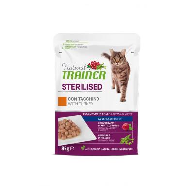 Trainer Gatto Natural Adulto Sterilizzato Tacchino Bustine 85gr