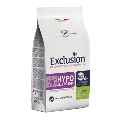 Exclusion Cane Monoprotein Veterinary Diet Hypoallergenic Adulto Small Insetti&Piselli 2Kg