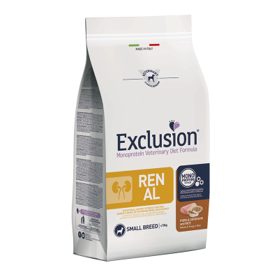 Exclusion Cane Monoprotein Veterinary Diet Renal Adulto Small Maiale, Sorgo&Riso 2Kg