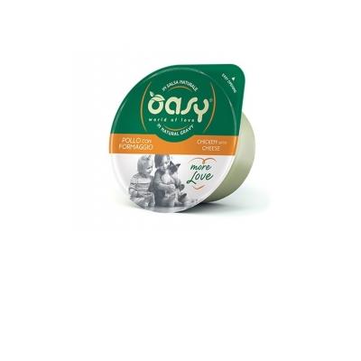 Oasy Gatto MORE LOVE IN CUP Adulto Pollo & Formaggio 70 Gr