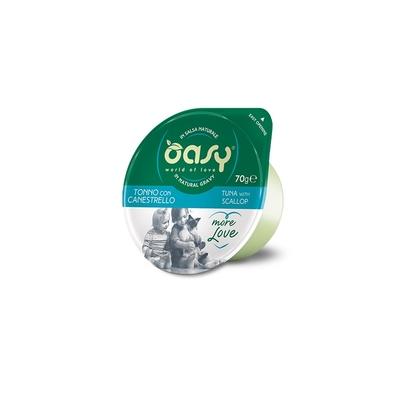 Oasy Gatto MORE LOVE IN CUP Adulto Tonno & Canestrello 70 Gr