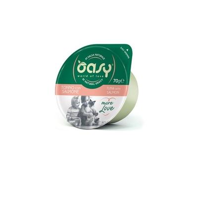 Oasy Gatto MORE LOVE IN CUP Adulto Tonno & Salmone 70 Gr