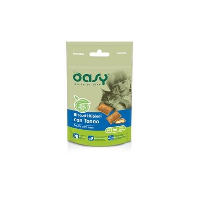 Oasy Gatto SNACK Biscotti Ripieni Adulto Tonno 60 Gr