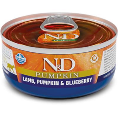 Farmina Gatto N&D Pumpkin Adulto Agnello, Zucca & Mirtillo Lattina 80Gr