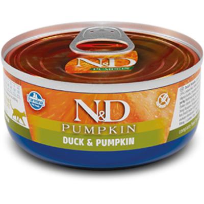 Farmina Gatto N&D Pumpkin Adulto Anatra, Zucca & Melograno Lattina 80Gr