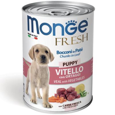 Monge Cane Fresh Lattina Puppy Vitello & Ortaggi 400 Gr