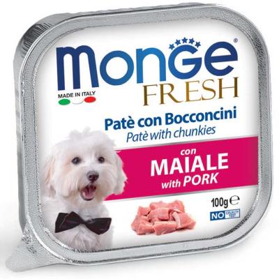 Monge Cane Fresh Vaschetta Adulto Maiale 100 Gr