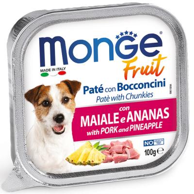 Monge Cane Fruit Vaschetta Adulto Maiale & Ananas 100 Gr