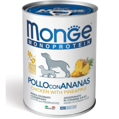 Monge Cane Monoprotein Adulto Pollo & Ananas 400 Gr