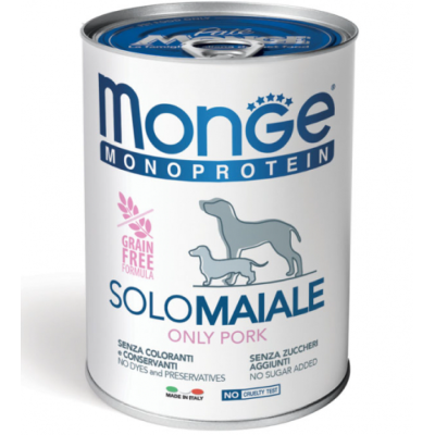 Monge Cane Monoprotein Adulto Solo Maiale 400 Gr