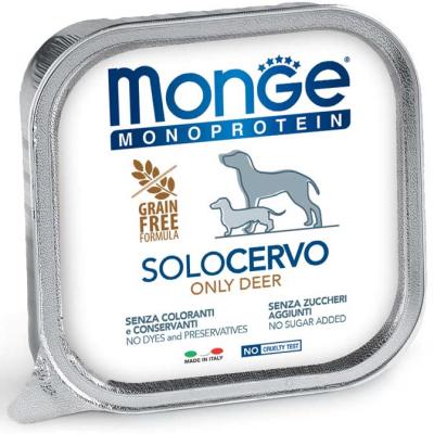 Monge Cane Monoprotein Adulto Solo Cervo 150 Gr