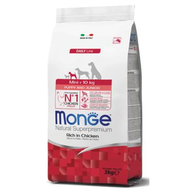 Monge Cane Natural Superpremium Puppy & Junior Mini Pollo