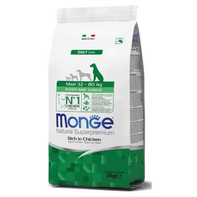 Monge Cane Natural Superpremium Puppy & Junior Maxi Pollo