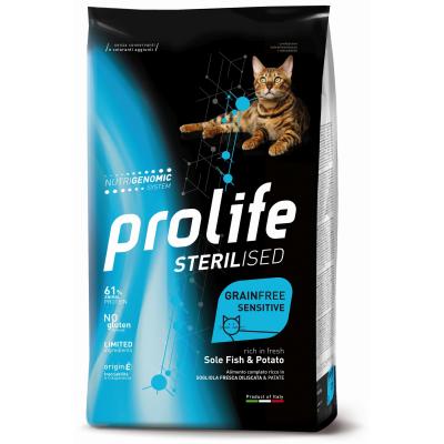 Prolife Gatto Sterilised Grain Free Sensitive Adulto Sogliola & Patate