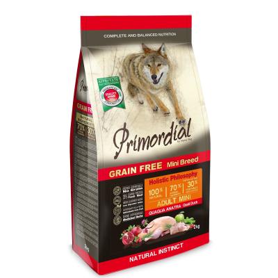 Primordial Mini Grain free Cane Adulto Quaglia e Anatra