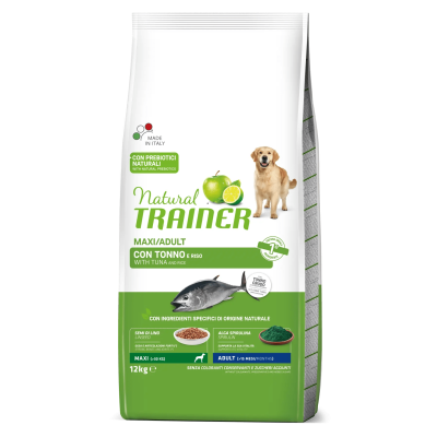 Natural Trainer cani Maxi Adult Tonno e Riso 12kg