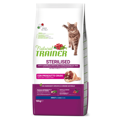 Trainer Gatto Natural Adulto Sterilizzato Prosciutto Crudo 300gr