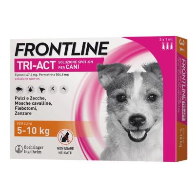 Frontline TRI ACT cani taglia piccola 5-10kg 3 pipette