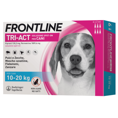 Frontline TRI ACT cani taglia media 10-20kg 6 pipette