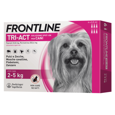 Frontline TRI ACT cani taglia mini 2-5kg 6 pipette