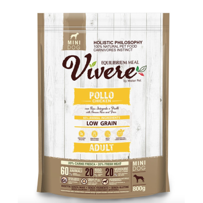 Vivere Cane Adulto Low Grain Mini Pollo 800 gr