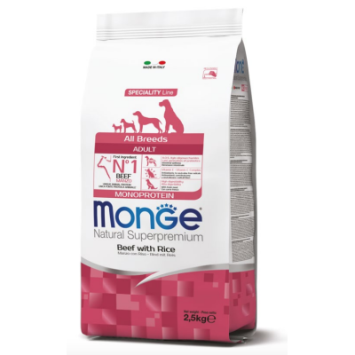 Crocchette monge superpremium monoprotein manzo 2,5kg