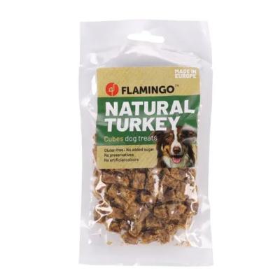 Flamingo Snack Per Cane Cubetti Naturali Tacchino 80 Gr