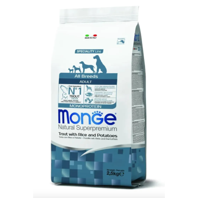 Monge crocchette cane trota riso e patate 2,5kg