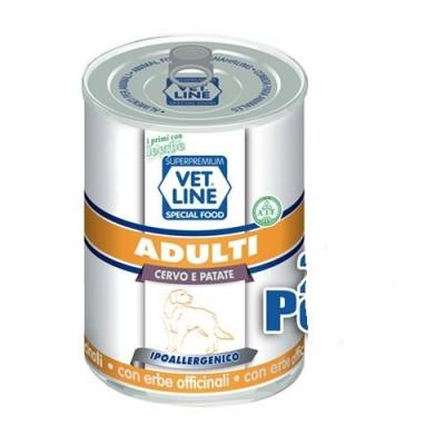 vetline cane adulti cervo & patate 400 gr