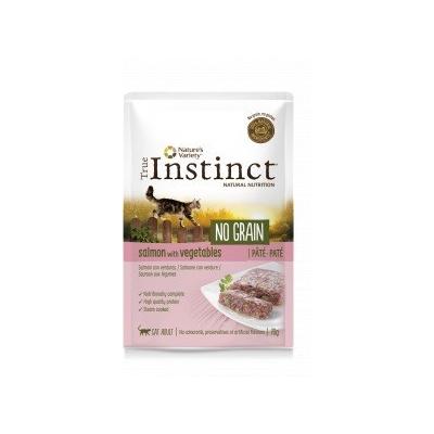 true instinct gatto no grain adult salmone e verdure patè 70 gr