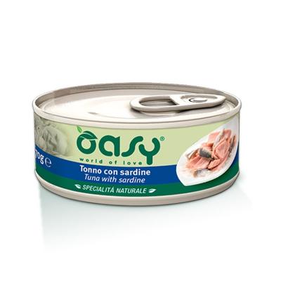 Oasy Gatto Tonno Con Sardine Lattina