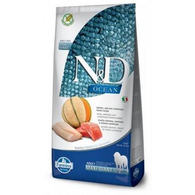 Farmina Cane N&D Ocean Adulto Maxi Giant Salmone, Merluzzo & Melone Cantalupo 12 KG